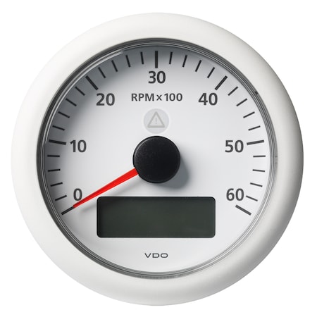 Vdo Marine 3-3/8" Tachometer w/Multi-Function Display-0 to 6000 RPM-White Dial A2C59512399